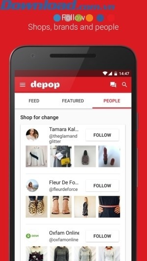 Theo dõi các shop, thương hiệu hay những người mà bạn yêu thích