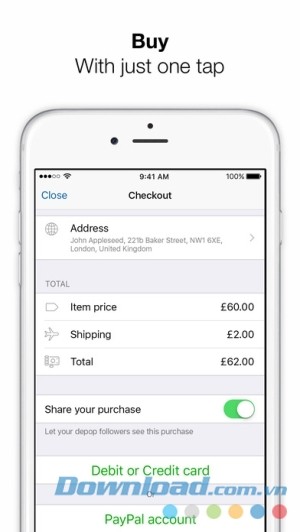 Depop cho iOS mua đồ nhanh