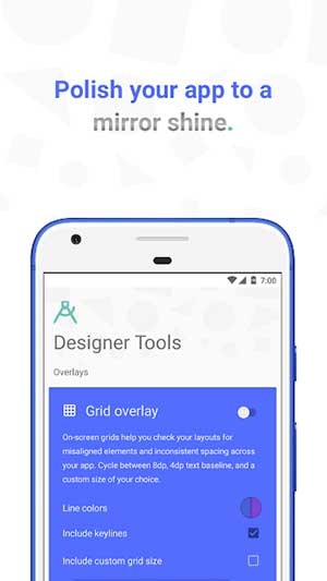 Designer Tools là công cụ kiểm tra các thông số thiết kế ứng dụng trên điện thoại
