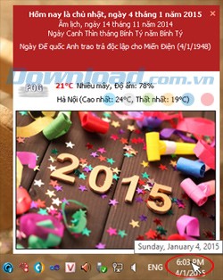 Xem lịch âm nhanh chóng từ thanh taskbar