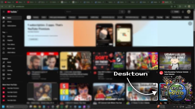 Thu nhỏ game Desktown xuống dưới màn hình để tập trung làm việc, học tập hoặc giải trí
