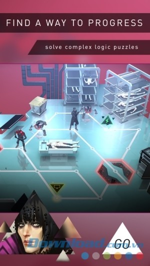 Giải đố để tiến bộ trong Deus Ex GO cho iOS