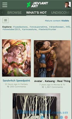 Khám phá trên điện thoại