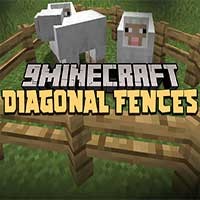 Diagonal Fences Mod Minecraft: Hướng dẫn dựng hàng rào chéo