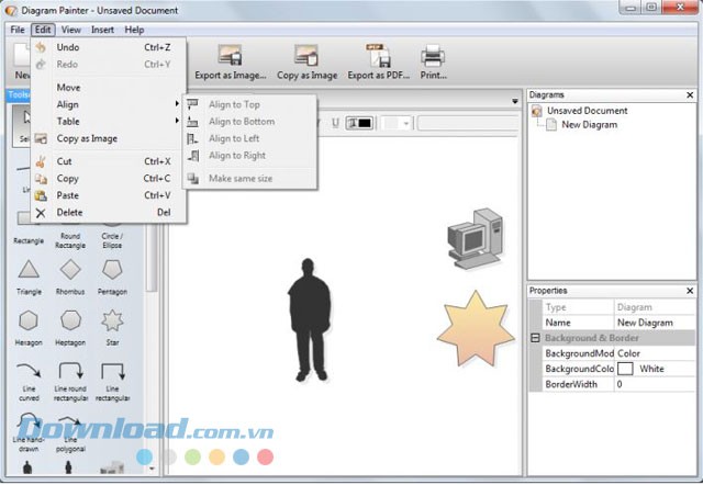 Các thao tác khi chỉnh sửa
