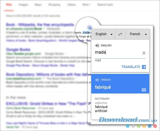 Tiện ích hỗ trợ biên dịch trên trình duyệt Dictionary Anywhere
