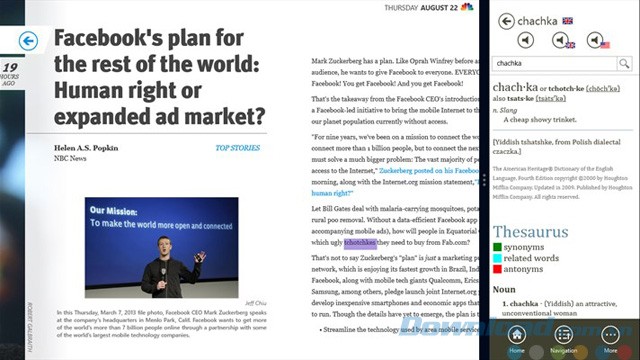 Đọc báo với Dictionary.