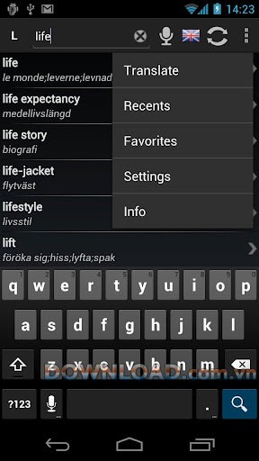 Dictionary Swedish English for Android