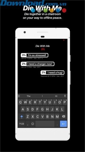 Chat với người lạ và hiển thị lượng pin của bạn
