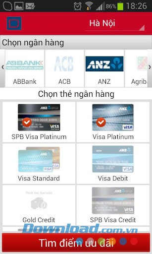 Điểm ưu đãi thẻ ngân hàng for Android