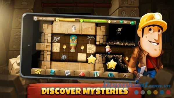 Game khám phá bí mật ngôi mộ cổ Diggy's Adventure cho Android