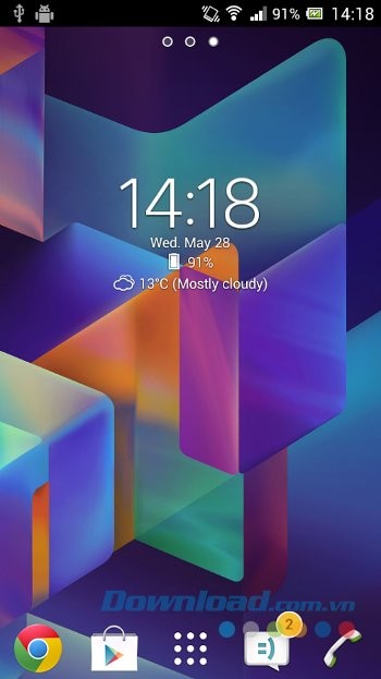 Digital Clock Widget Xperia thay đổi widget đồng hồ trên màn hình chủ