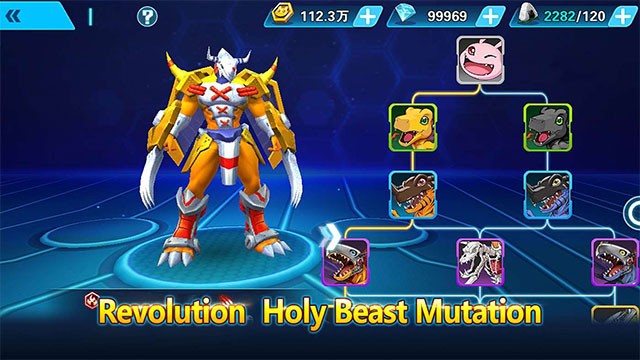 Nâng cấp và tiến hóa các nhân vật trong Digi đại chiến