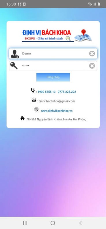 Đăng nhập Định Vị Bách Khoa
