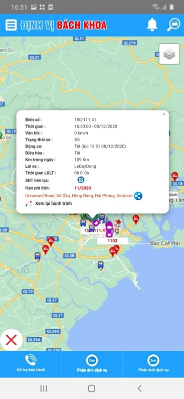 Định vị oto trên Định Vị Bách Khoa