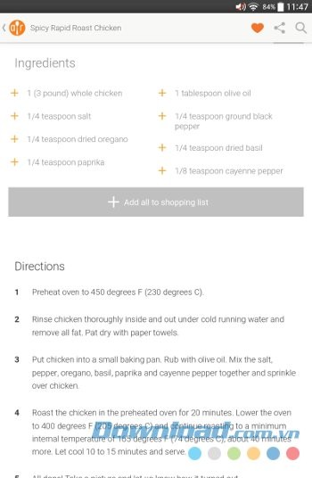 Xem hướng dẫn chế biến trên Dinner Spinner