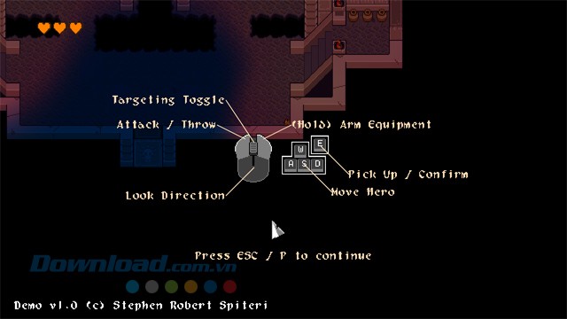 Tùy chỉnh các nút điều khiển trong game hành động khám phá ngục tối Dinosaur Dungeon cho PC