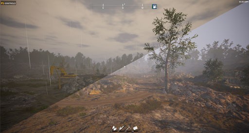 Hệ thống thời tiết sôi động trong Dinosaur Fossil Hunter game