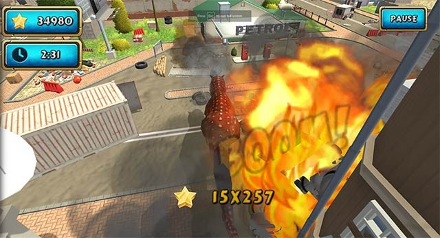 Dinosaur Simulator là game mô phỏng khủng long phá hủy thành phố