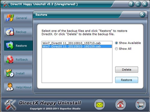 DirectX Happy Uninstall