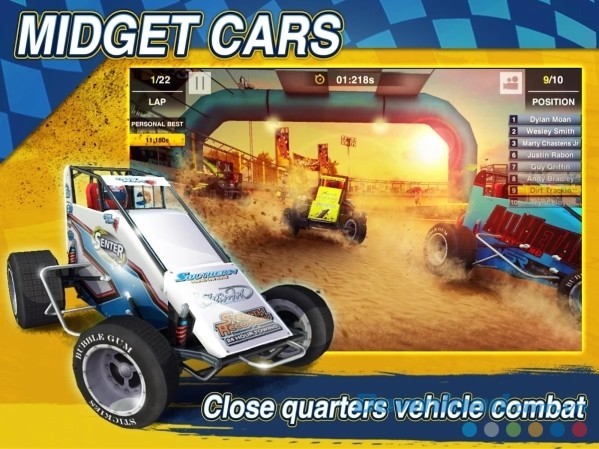 Dirt Trackin Sprint Cars cho Android có nhiều chiếc xe đua kiểu dáng độc lạ
