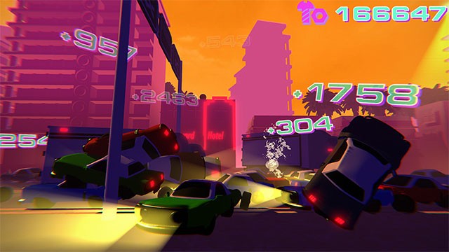Đua xe phá hủy trong game Dirty Harry's Thunder Drive