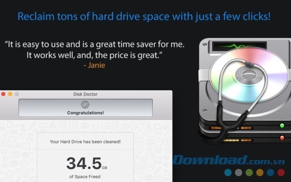 Disk Doctor cho Mac dễ sử dụng, thao tác nhiệm vụ cực giản đơn