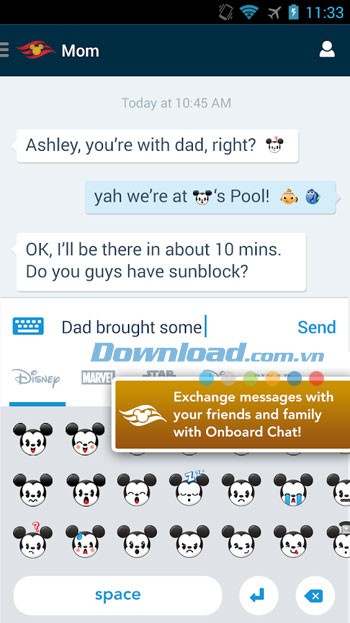 Giao diện sử dụng của ứng dụng