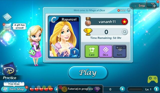 Giao diện game Disney Magical Dice
