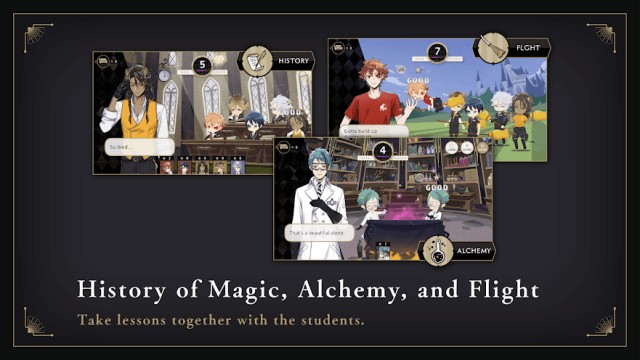Tham gia các lớp học về Lịch sử phép thuật, Giả kim thuật và Bay