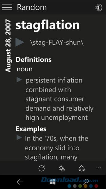 Định nghĩa từ trên di động