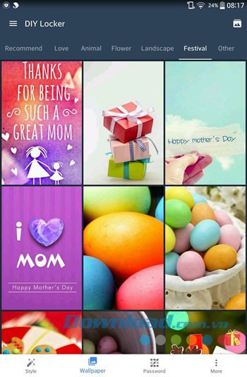 Giao diện sử dụng của ứng dụng Solo Locker