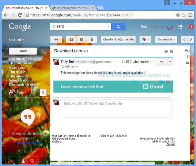 Dmail cho Chrome