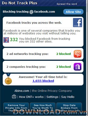 Do Not Track Plus for Internet Explorer