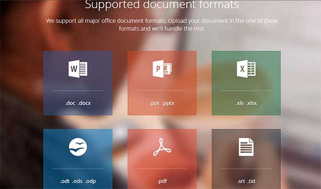 Doc Translator hỗ trợ chuyển đổi văn bản sang tất cả các định dạng phổ biến