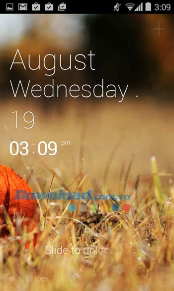 Màn hình khóa khi cài đặt Dodol Locker