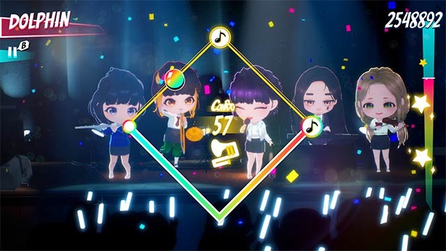 DODORI là trò chơi nhịp điệu kết hợp mô phỏng cuộc sống của ban nhạc 5 nữ sinh