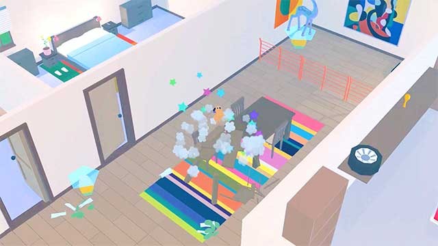 Khám phá, thu thập, đập phá khắp nhà và làm những hành động hỗn loạn