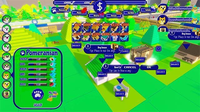 Quan tâm đến chỉ số của mỗi chú chó trong Dog's Garden