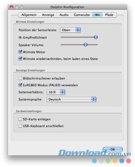 Cấu hình phần mềm giả lập game Dolphin cho Mac