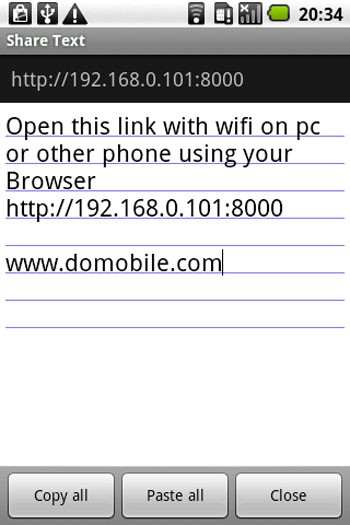 DoMobile ShareText free For Android
