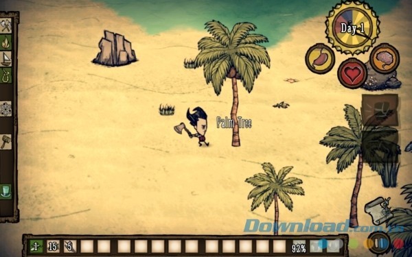 Don't Starve: Shipwrecked cho Android giữ nguyên thiết kế đồ họa 2D vẽ tay độc đáo