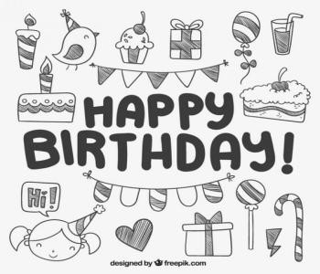 Doodle Art sinh nhật