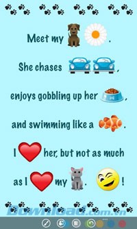 Chèn văn bản và nhiều hình mẫu