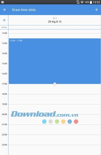 Thiết lập thời gian cho sự kiện trên Doodle
