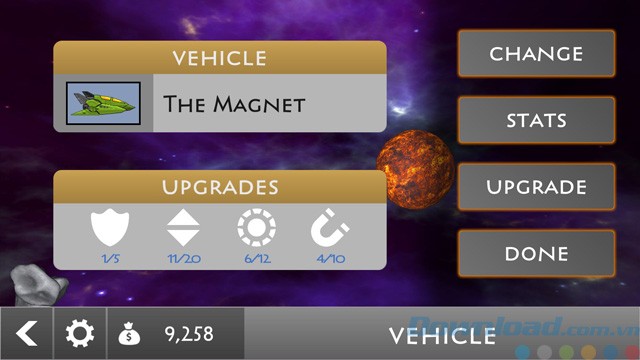 Các tùy chọn nâng cấp tàu vũ trụ