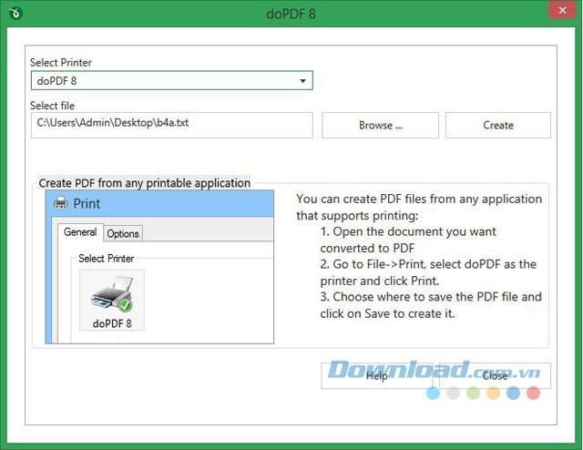 Sử dụng phần mềm như 1 máy in ảo