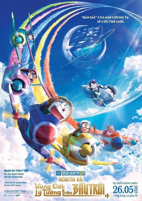 Poster phim Doraemon: Nobita Và Vùng Đất Lý Tưởng Trên Bầu Trời