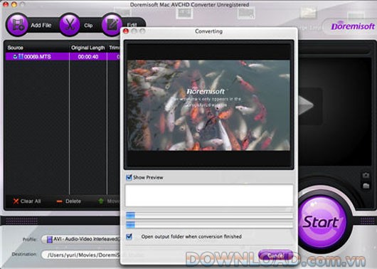 Doremisoft Mac AVCHD Converter