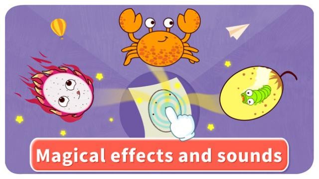 Hiệu ứng phép thuật và âm thanh vui nhộn thu hút sự chú ý của trẻ